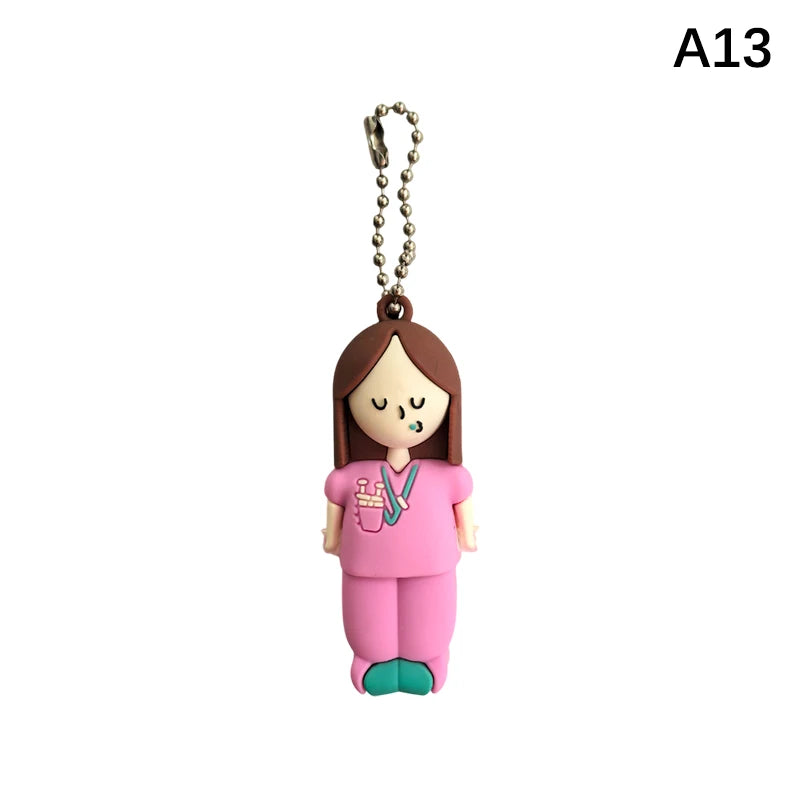 1PCS PVC Ampoule Bottle Opener Keychain Syringe-Shaped Cutter Nurse Doctor Aid Medication Vial Breaker Tool