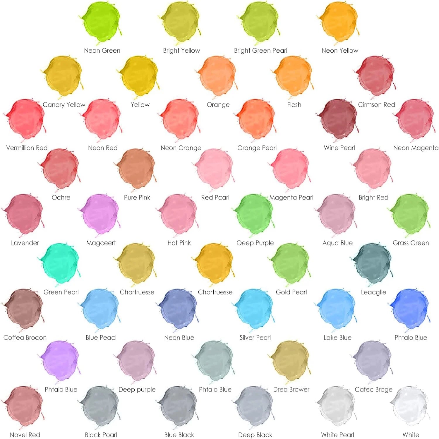 48 Colors Airbrush Paint Set 1fl oz,  Acrylic Air brush Paint