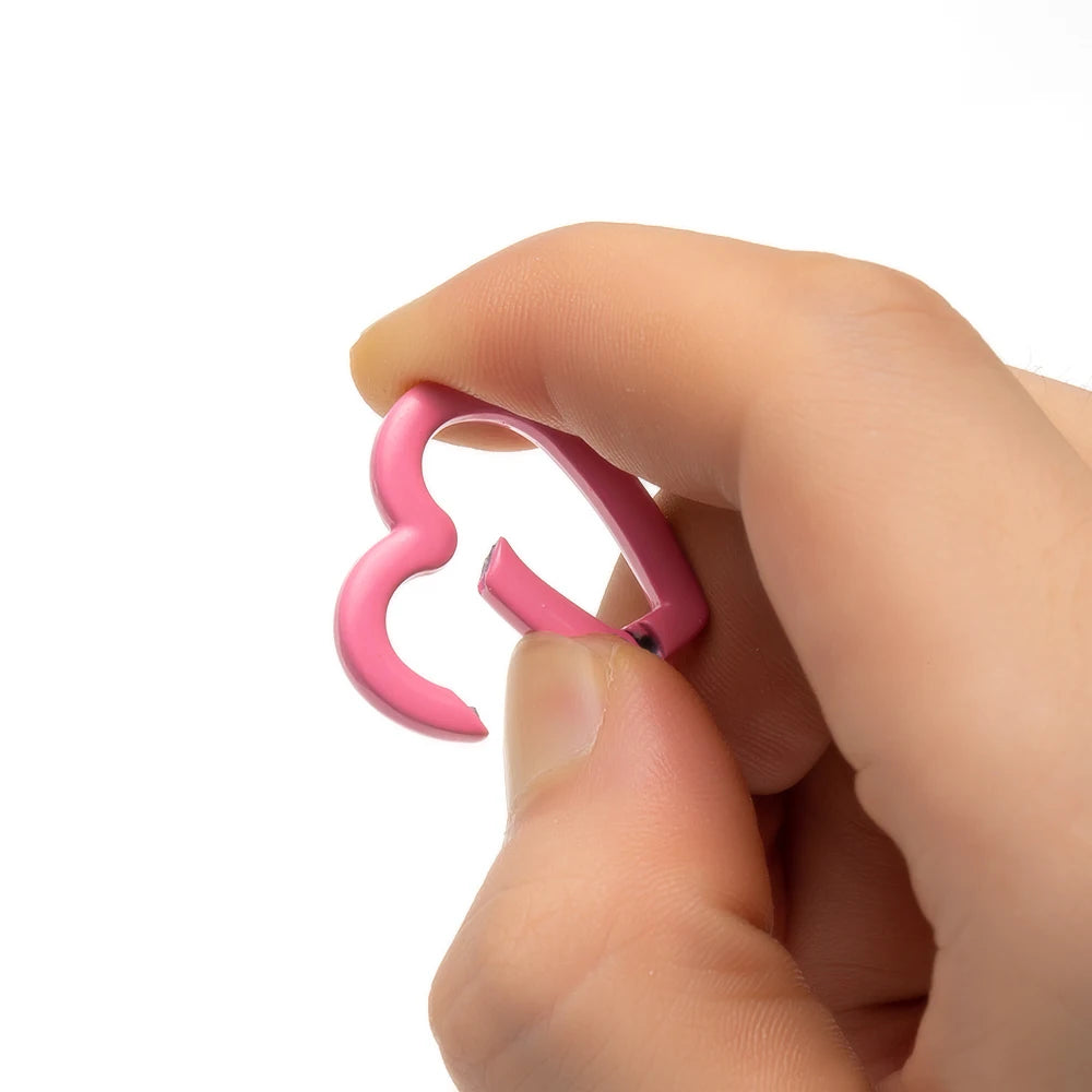 5pc 21/25mm Heart Key Ring Snap Clip Trigger Spring Buckle for DIY Jewelry Carabiner Keychain Chain Hook Make Accessory Material