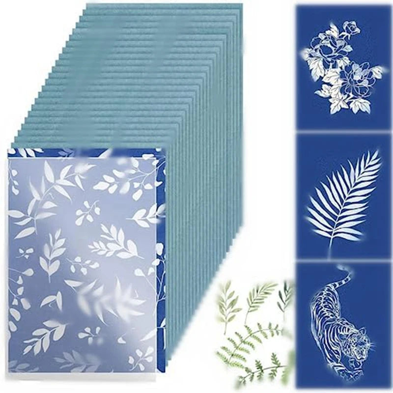 30 Sheets Blue Cyanotype Paper Sun Art Paper Kit