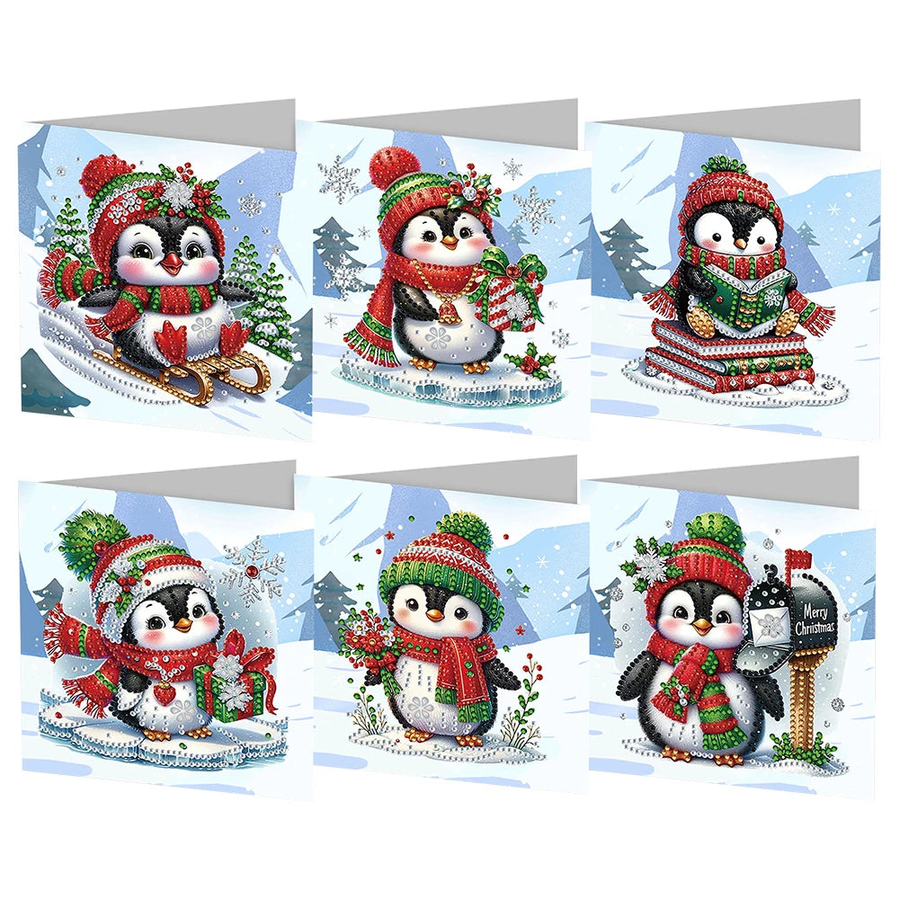 DIY Christmas Greeting Cards 12pc Diamond Painting Kits