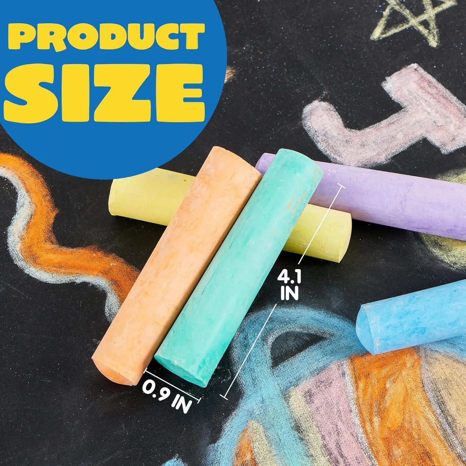160 PCS Sidewalk Chalks Set Non-Toxic Washable Jumbo Chalk for Outdoor Art Play