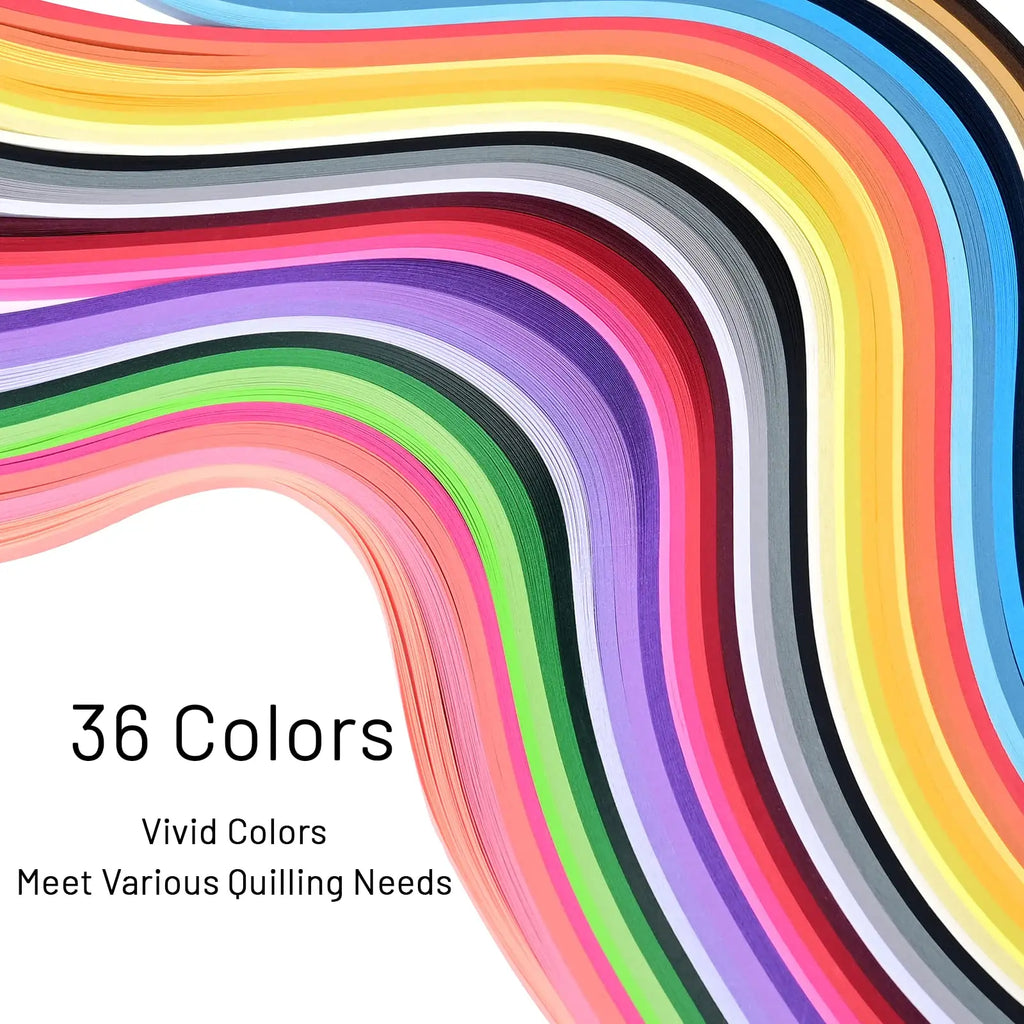900 Strips Quilling Paper Set 39cm Mixed Color  Origami Quilling Tools