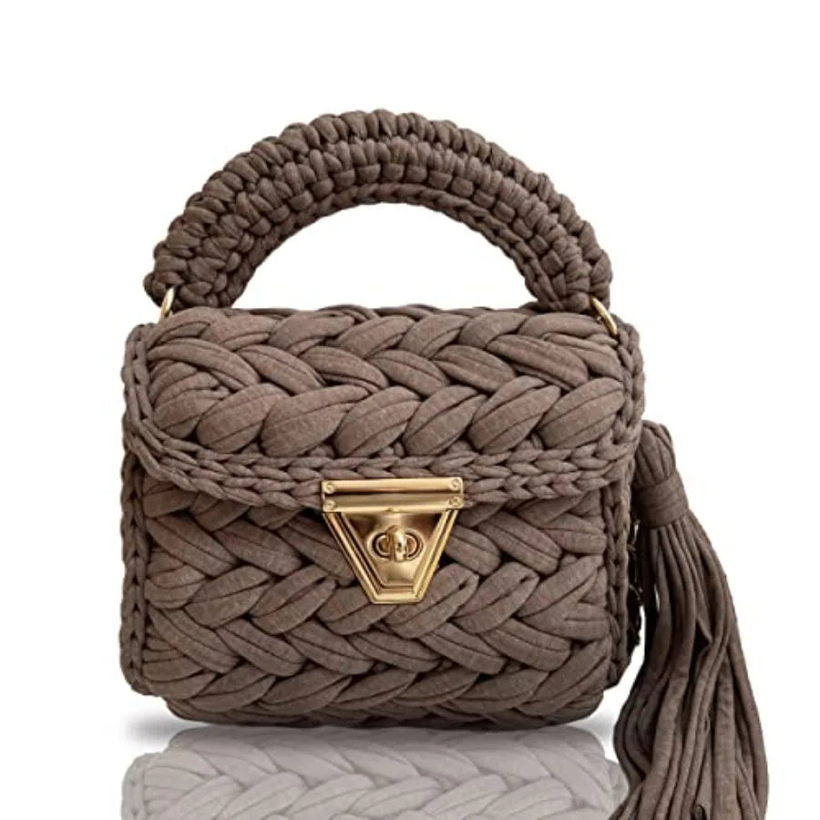 Evening Clutch Bag for Women, Handmade Crochet Wedding Party Purse, Small Flap Formal Crossbody Handbag Evening Clutch