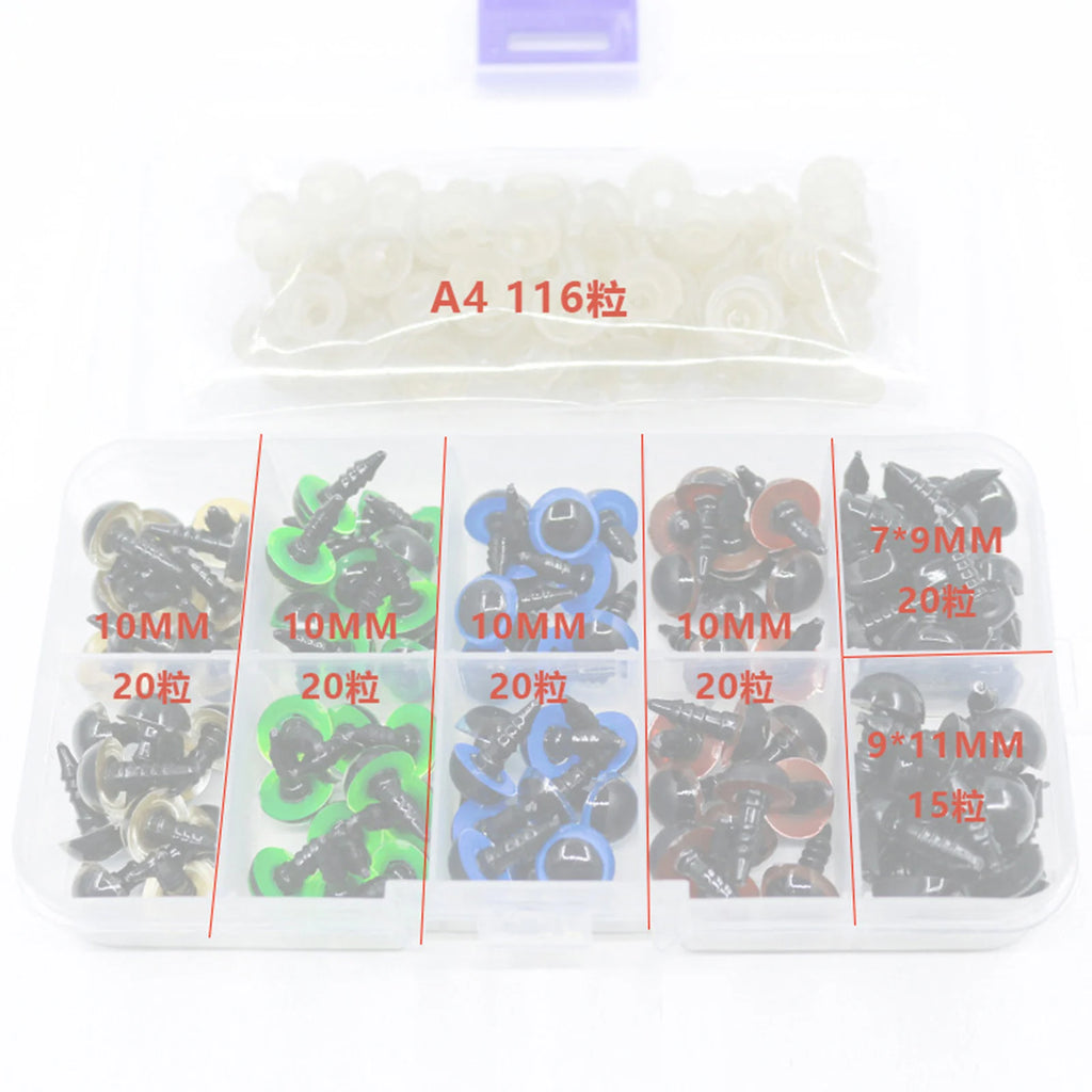 1 Box Plastic Colorful Eyes Noses For Doll Craft DIY Making Tools