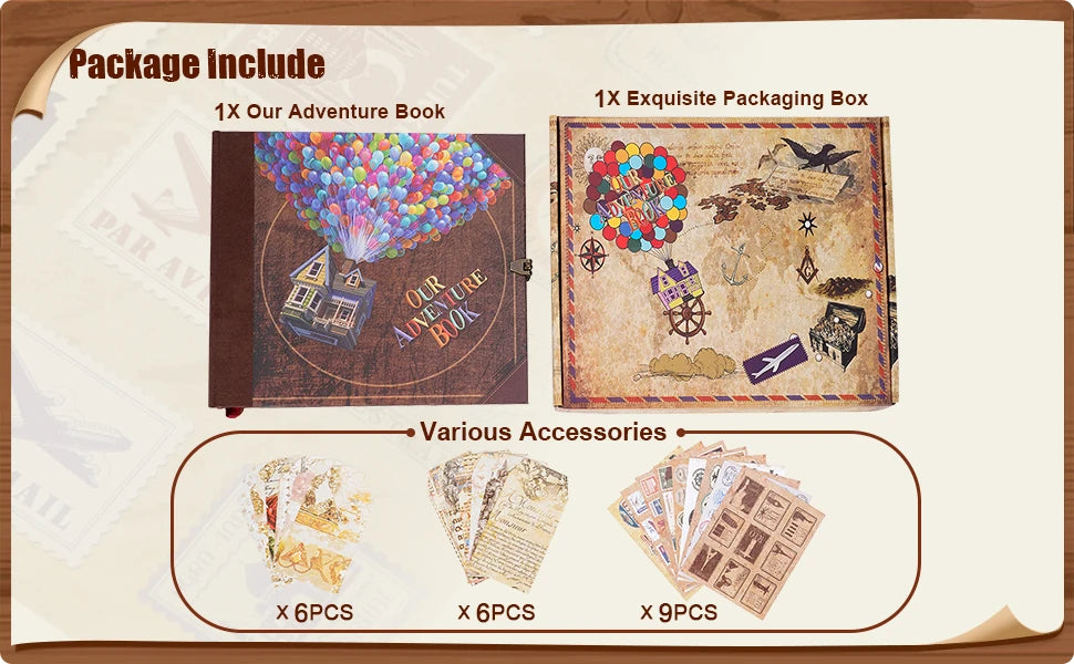 Our Adventure Book 146 Page Diy Handmade Photo Album Scrapbook
