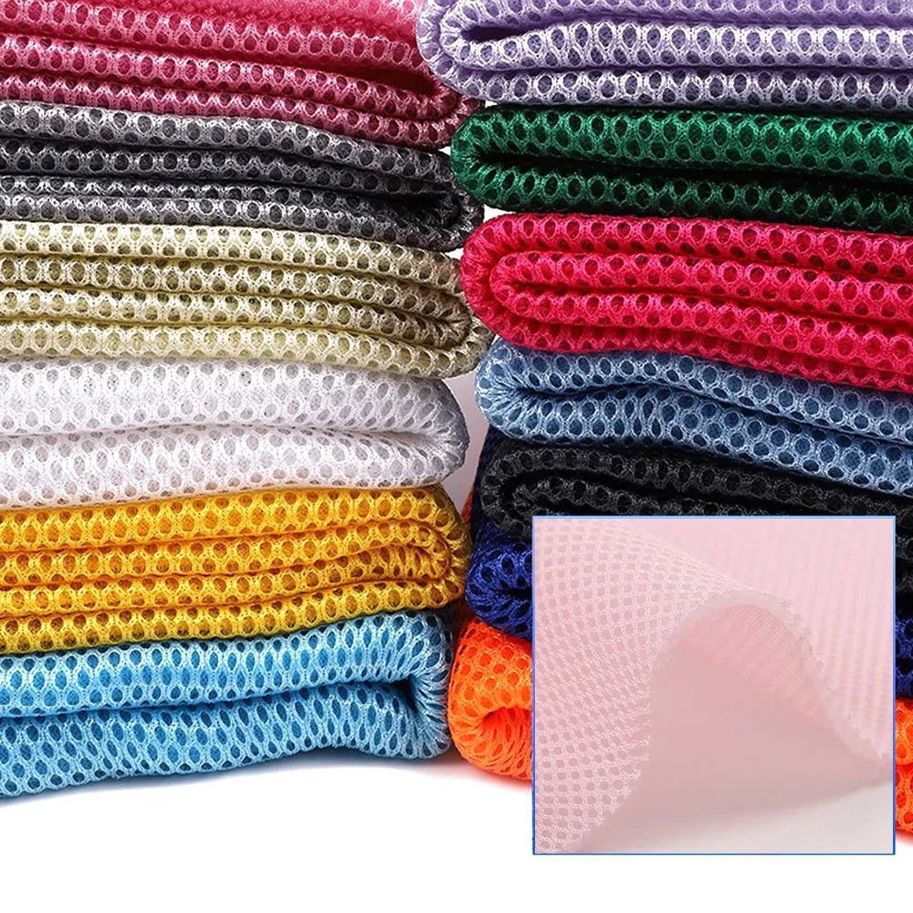 Breathable 3D Mesh Fabric Air Layer Solid Color