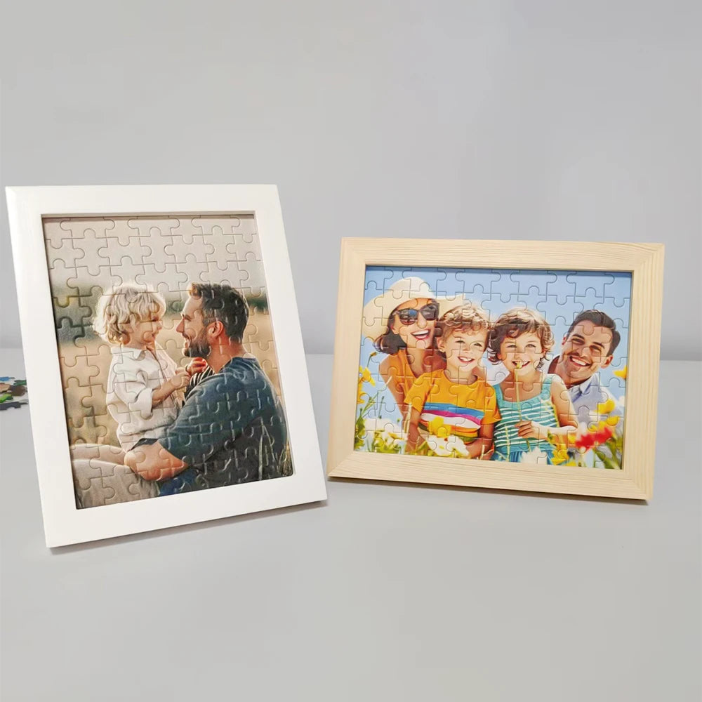 【Custom Framed Wooden Puzzles, Custom Graduation Photo Puzzles as Gifts, Personalized, Multiple Color Sizes Wooden Frames, Gifts