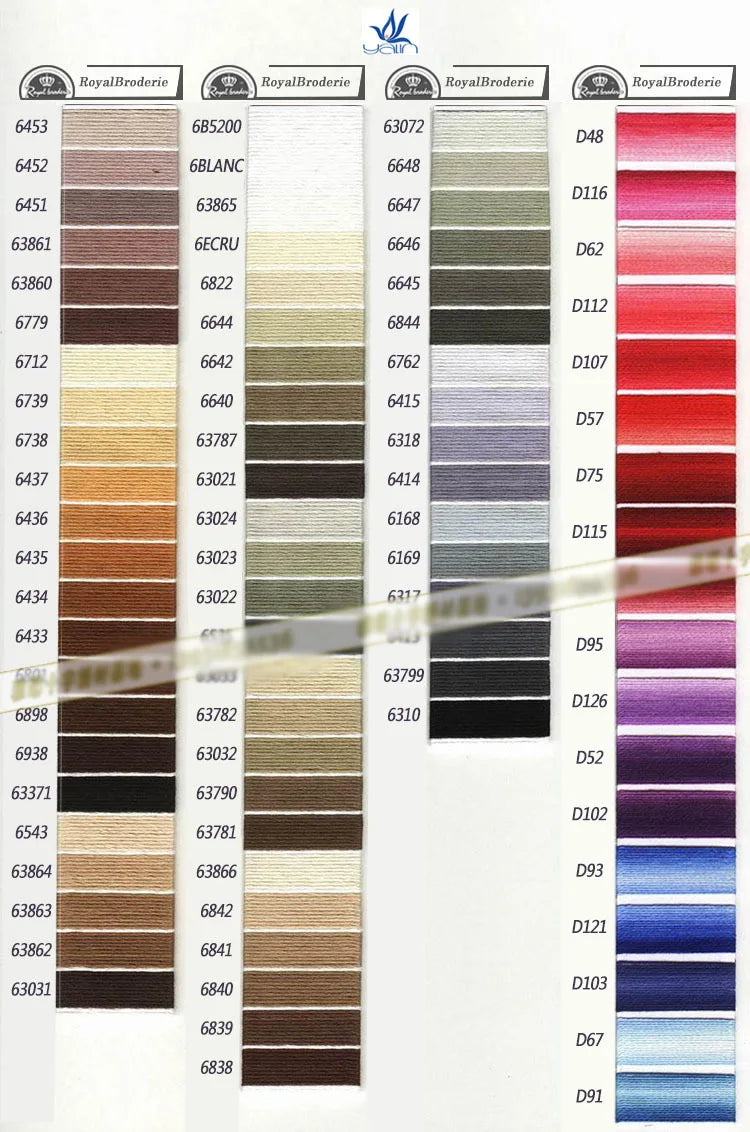 High Quality Cross stitch Floss Embroidery thread ,447 color
