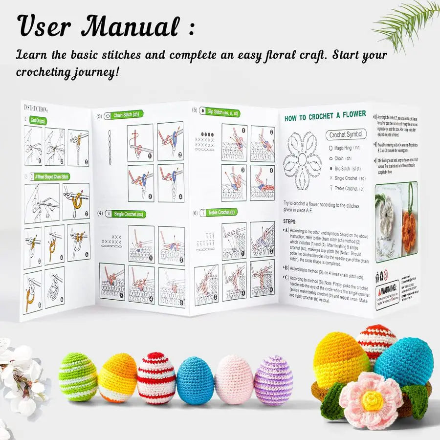 113 Piece Crochet Kit with  1600 Yards Assorted Yarn