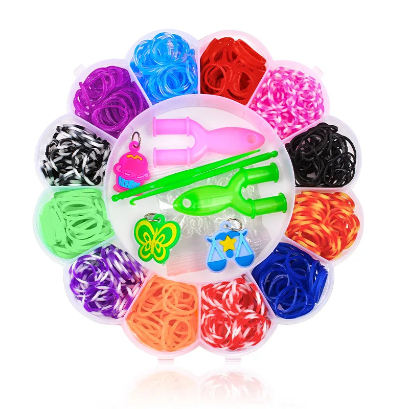 DIY Luminous Rubber Bands Set  DIY Hand Woven Bracelet Loom