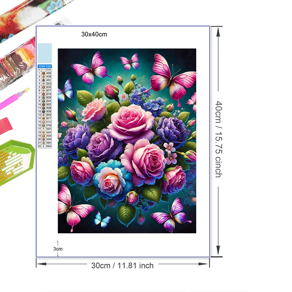 5D DIY Animal Butterfly  Painting Home Decor Flower