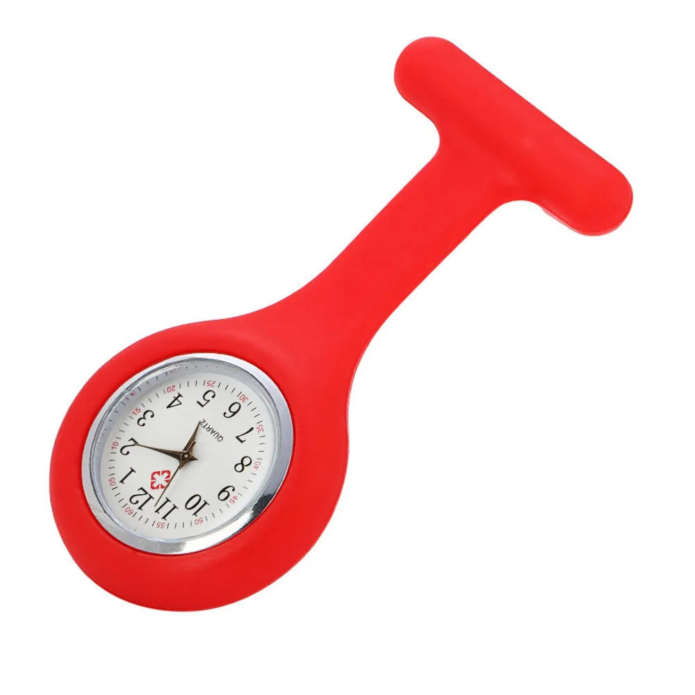 Silicone Nurse Watch Pocket Watches Mini Cute Medical Watch Lockable Pins Nurse Clip Watch Women Men Hanging Quartz Watches