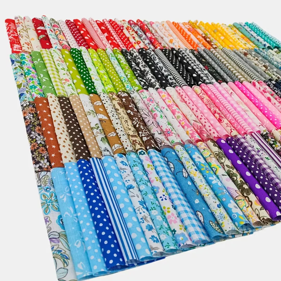300PCS10*10cm Squares Cotton Craft Fabric Cloths for DIY