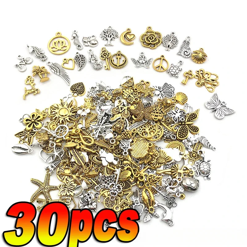 100-300pcs Tibetan Silver Mixed Pendant Animals Charms Beads for Jewelry Making Bracelet Earrings Necklace DIY Craft Art Charms