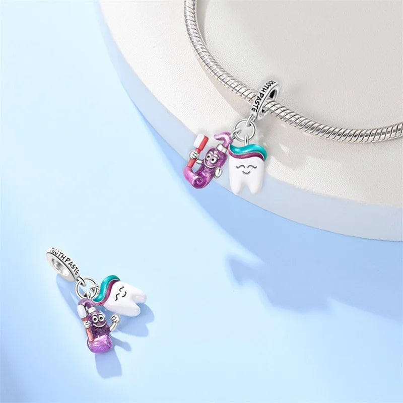 Original 925 Sterling Silver Charm Beads Medical Series