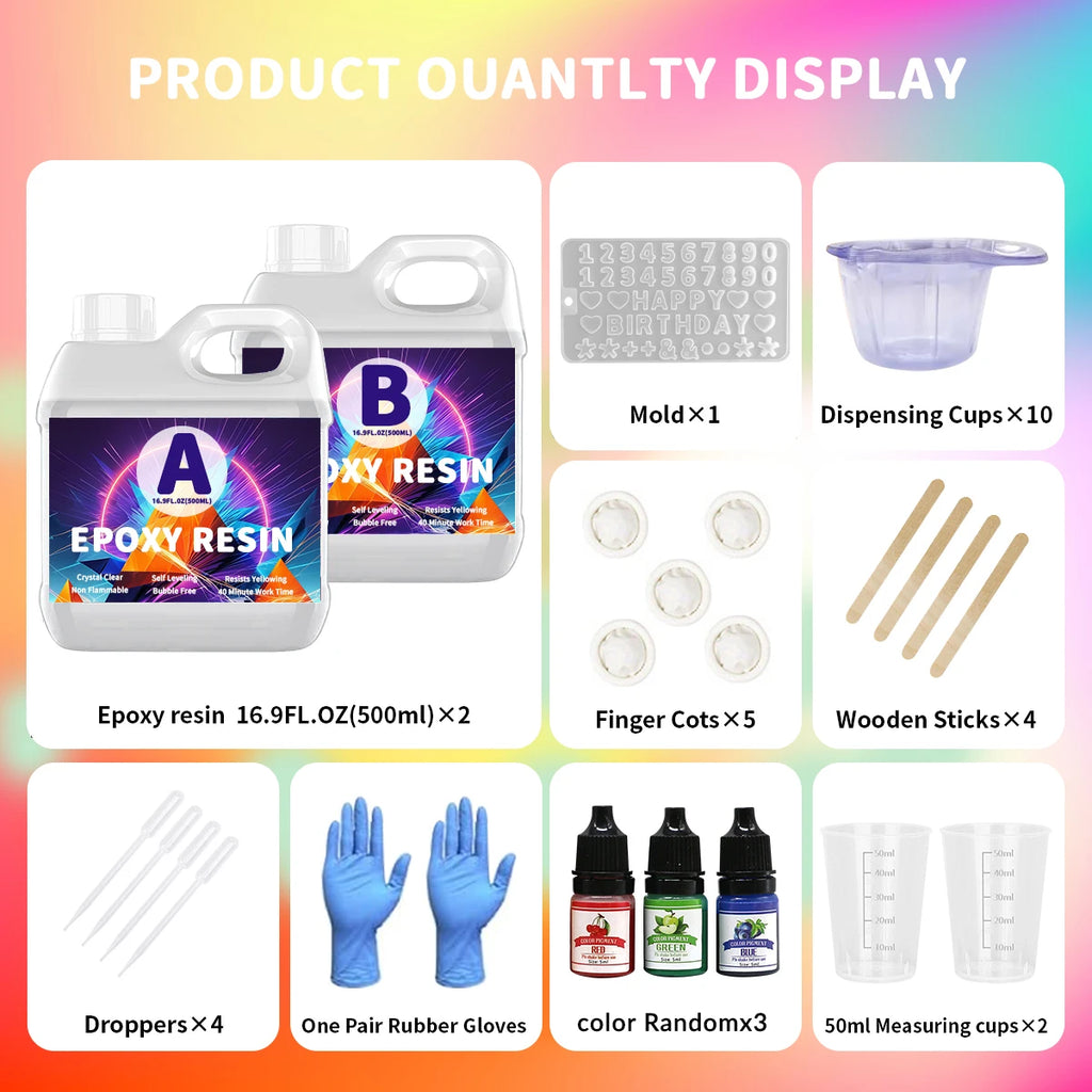 500ml 1:1AB Epoxy Resin Gule Fast Curing