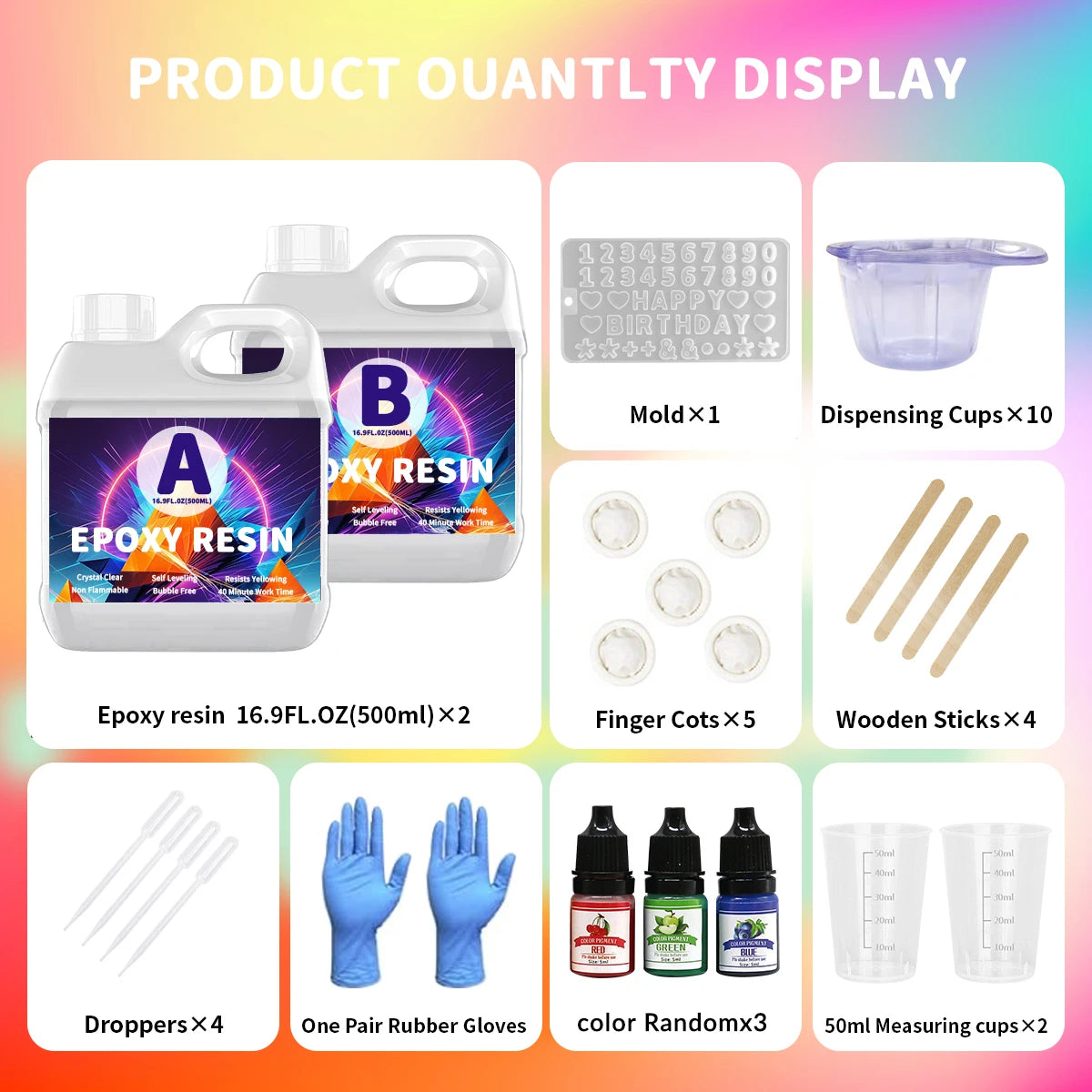 500ml 1:1AB Epoxy Resin Gule Fast Curing