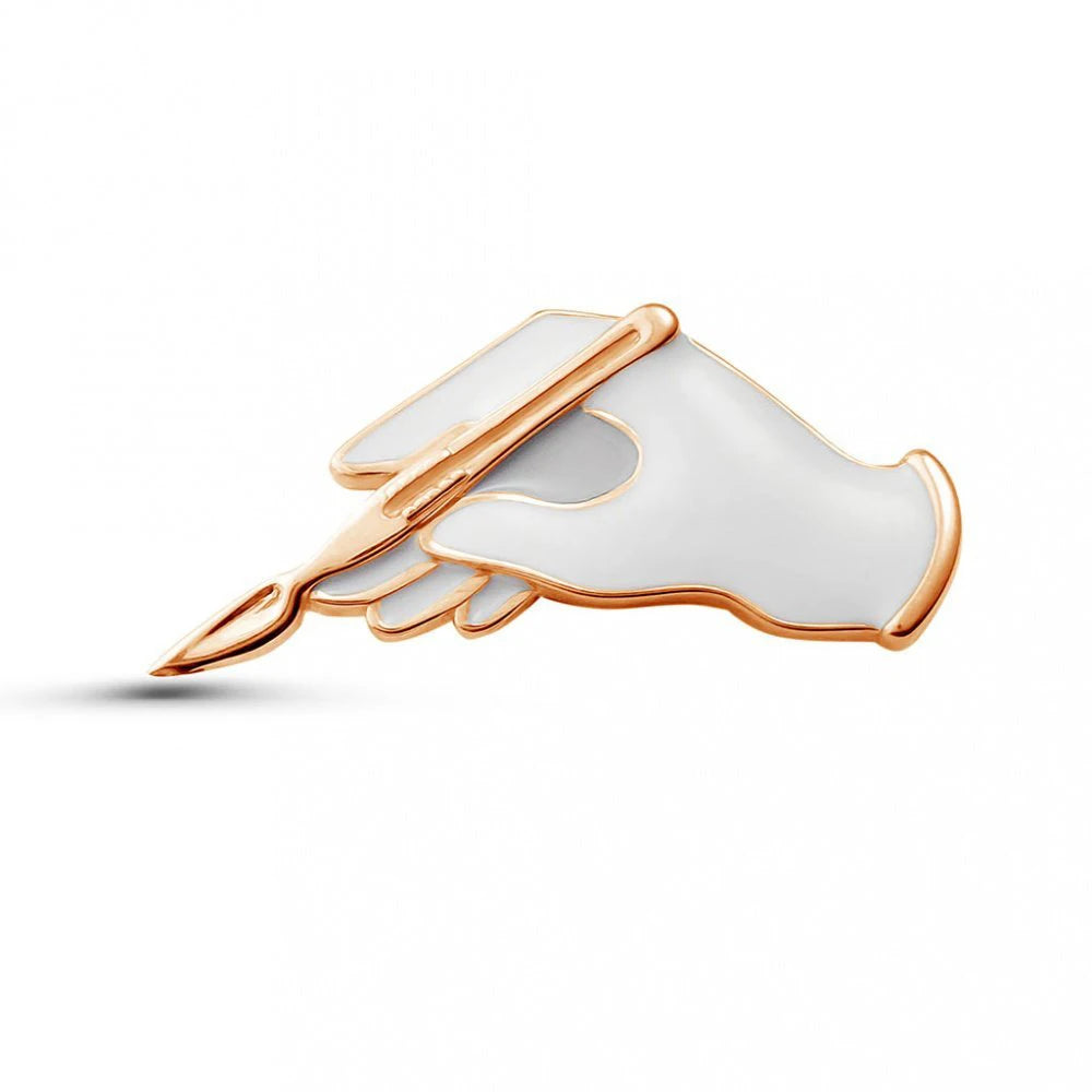 White Gloves with Scalpel Surgical Brooch Pins  Medical Jewelry for Surgeon Doctor Nurse