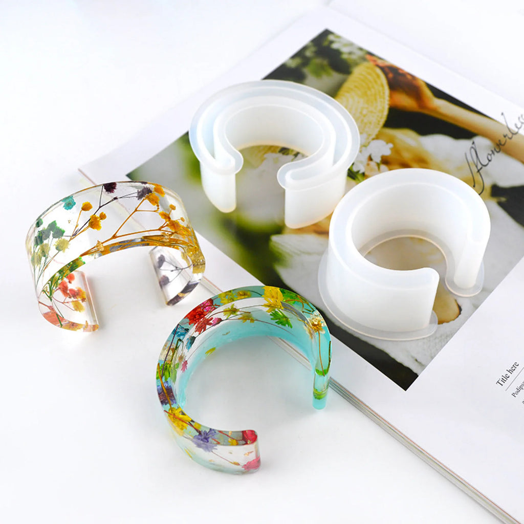 1Pc Resin Bracelet Molds Molds Silicone Bangle