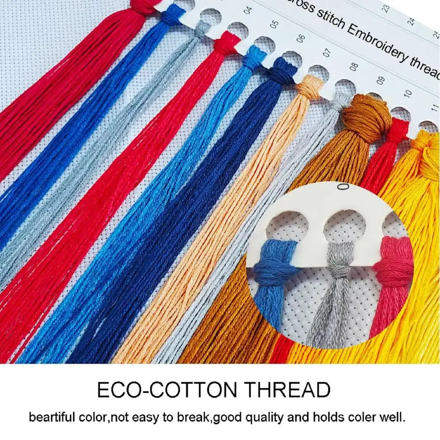Stamped Cross Stitch Kits,11CT Printed Cross Stitch Pattern Full Embroidery Kits