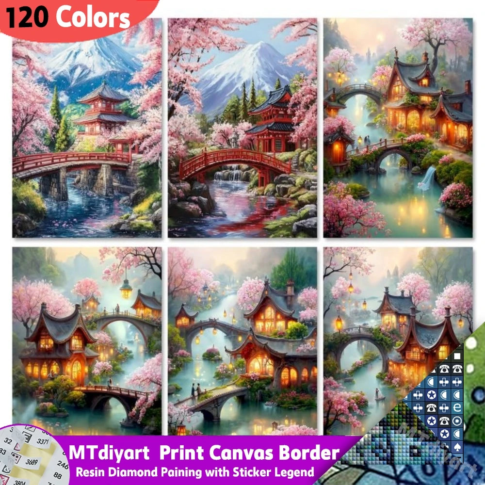 Cherry Blossoms 120 Colors Resin Diamond Painting