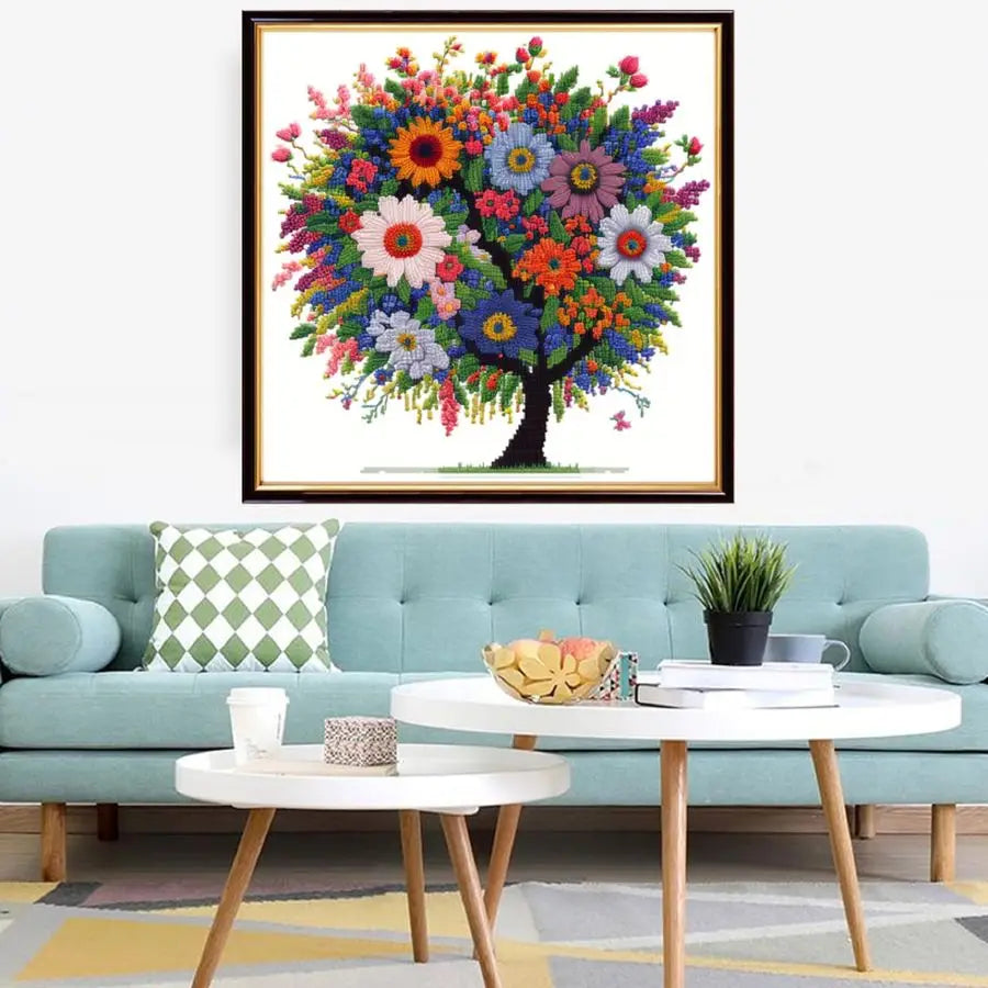 Stamped Cross Stitch Kits Embroidery kit for Beginners Adults