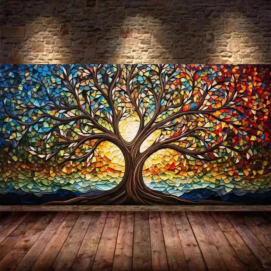 Tree of Life Large Size Diamond art painting Mythology Gift 220x110cm.