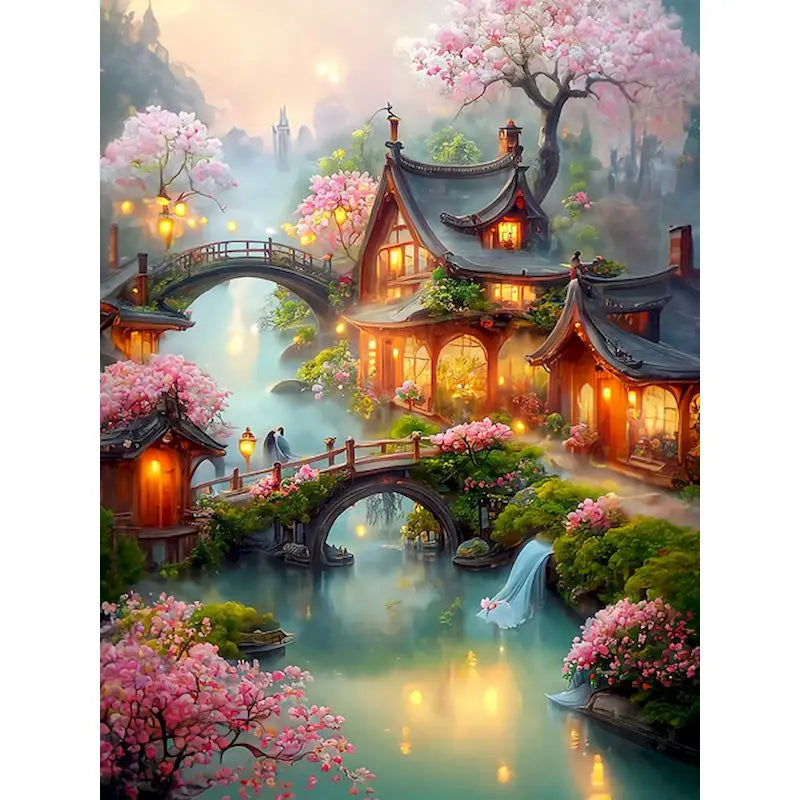 Cherry Blossoms 120 Colors Resin Diamond Painting