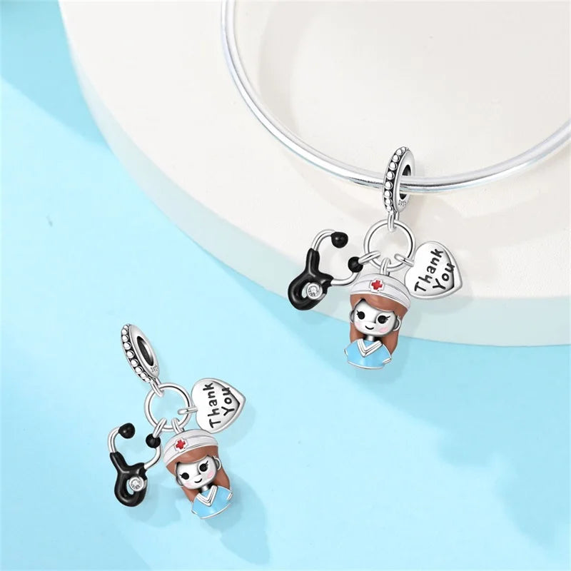 Original 925 Sterling Silver Charm Beads Medical Series