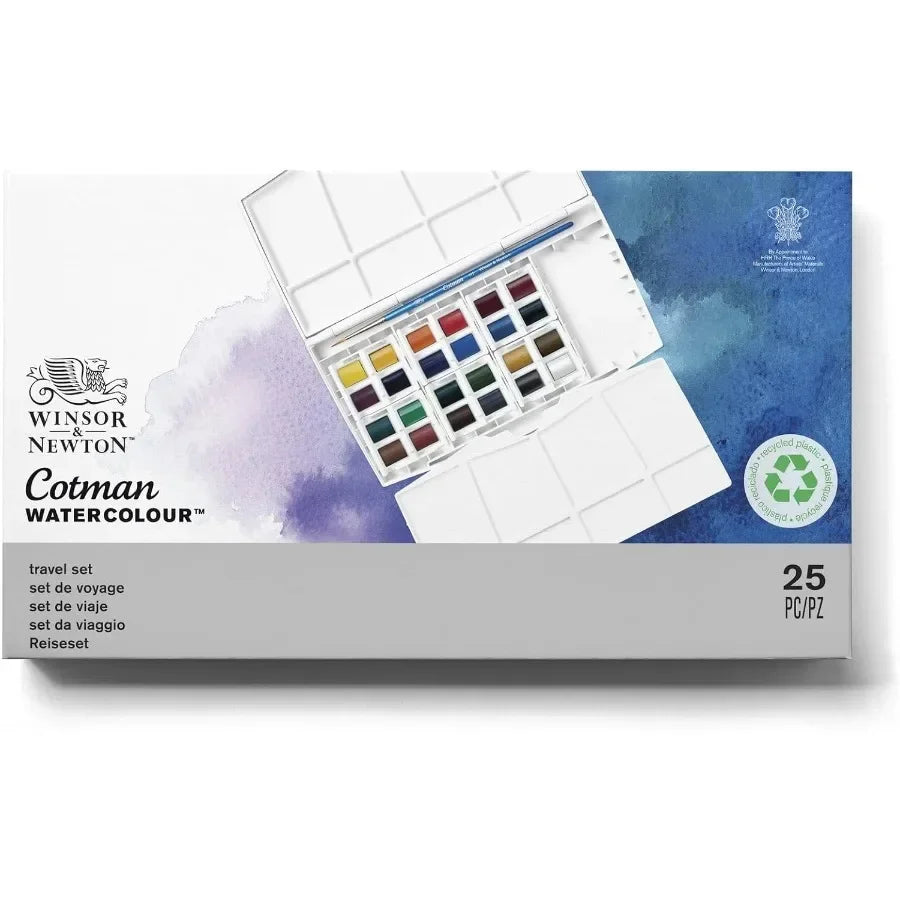 Cotman Watercolor Paint Set Studio Set 24 Half Pans