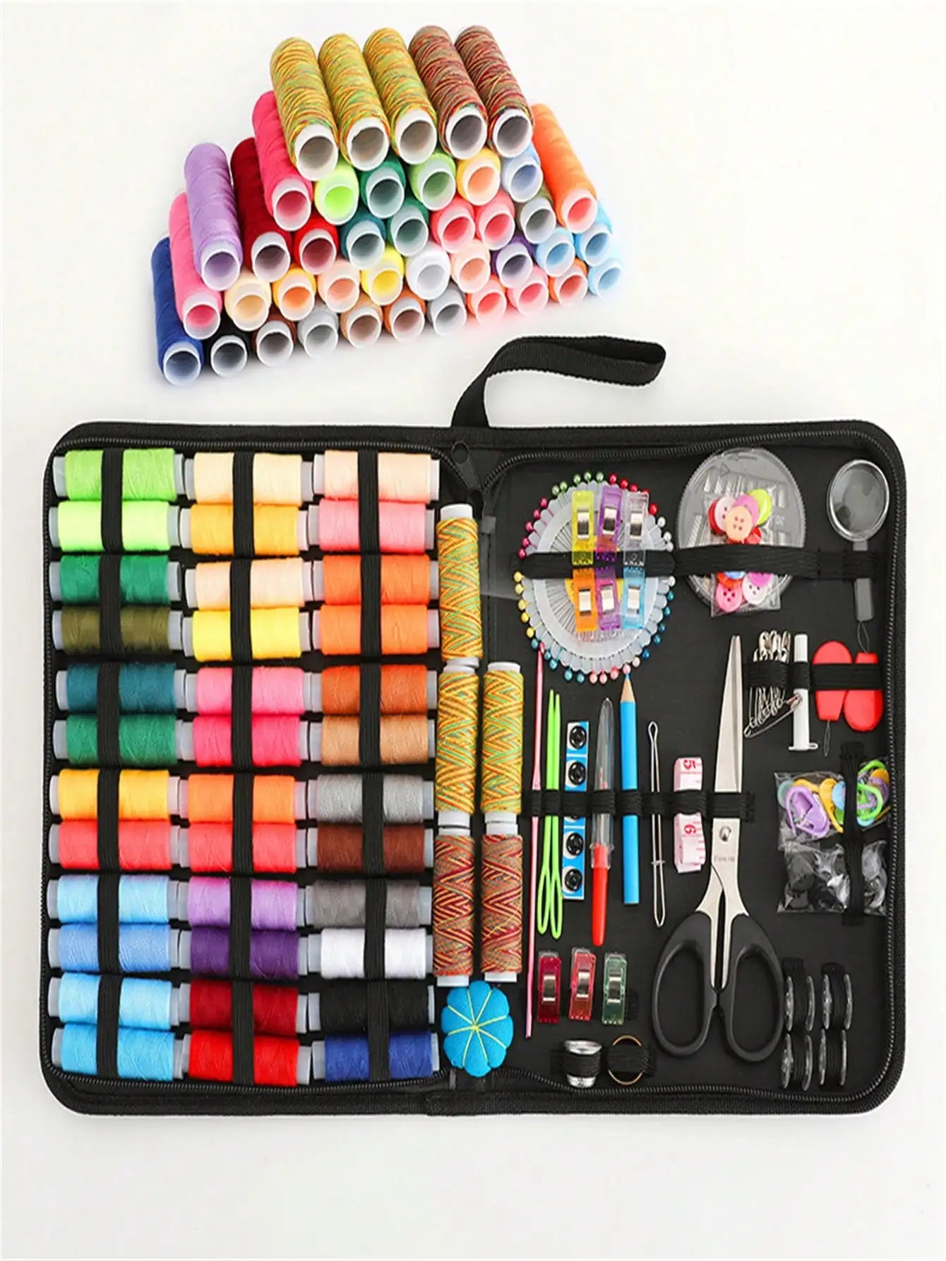 229pcs Sewing Kit with Threads & Needles - Household Embroidery & Cross Stitch Supplies Gift