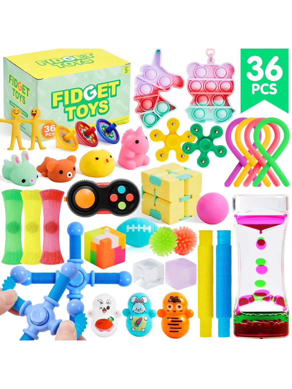 60 Pack Party Gifts Fidget Toys Adults Treasure Box Toys Classroom Prizes Stress Relief Gifts