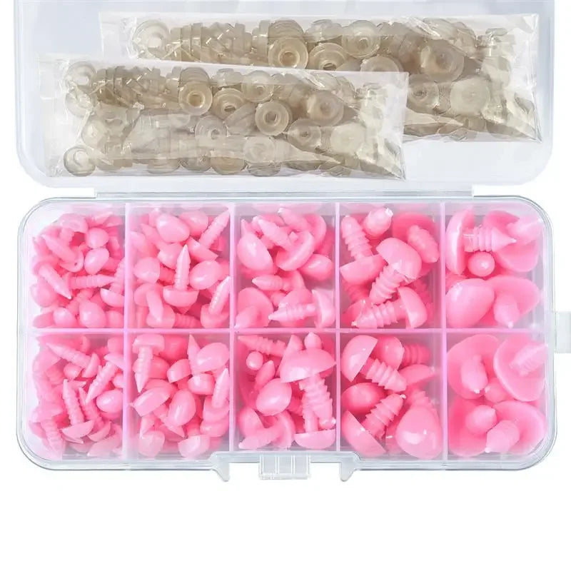 1 Box Plastic Colorful Eyes Noses For Doll Craft DIY Making Tools