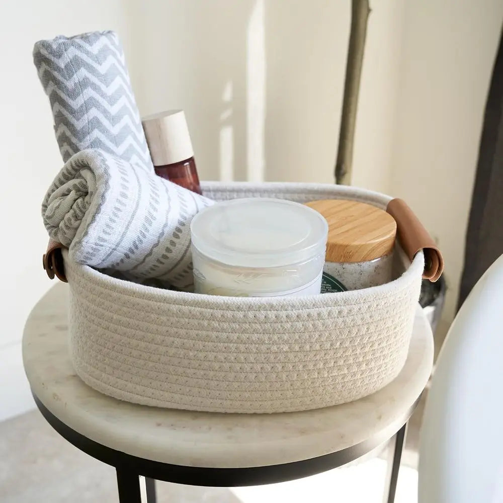 Beautiful Storage Basket Set of 5 -great for storning craft materals yarn and crochet and knitting needles.