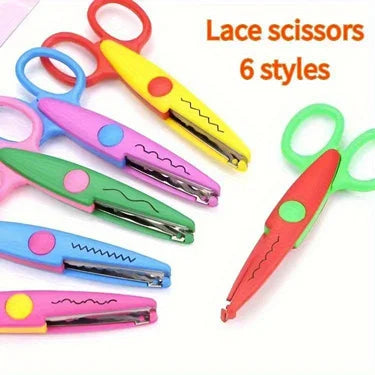 6 Pattern Scissors Set,  Safe Craft Scissors for Scrapbooking, Photos & DIY Projects