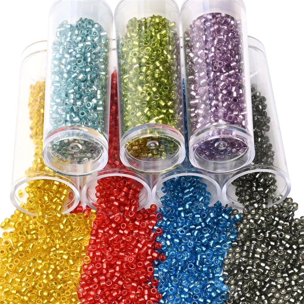 2mm Silver Colour Inside Mini, Beads Glass Craft Beads For DIY Art Craft