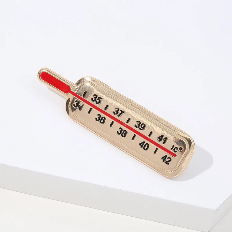 New Medical Medicine Brooch Pin Stethoscope Electrocardiogram Microscope Heart Shaped Pin Nurse Doctor Backpack Lapel Jewelry