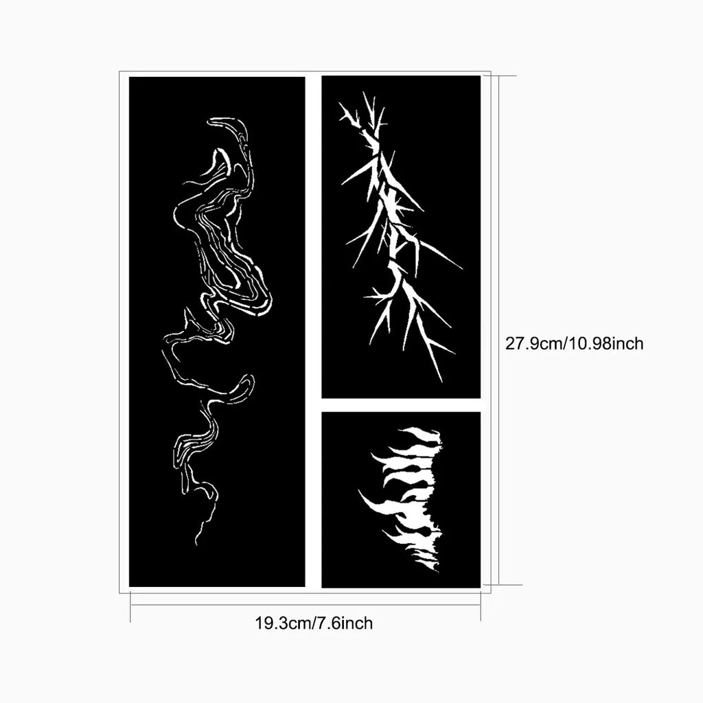 Tattoo Stencil Templates  Spray-On Diamond Glitter, Freehand Tattoo Juice Ink, DIY Body Painting Tattoos