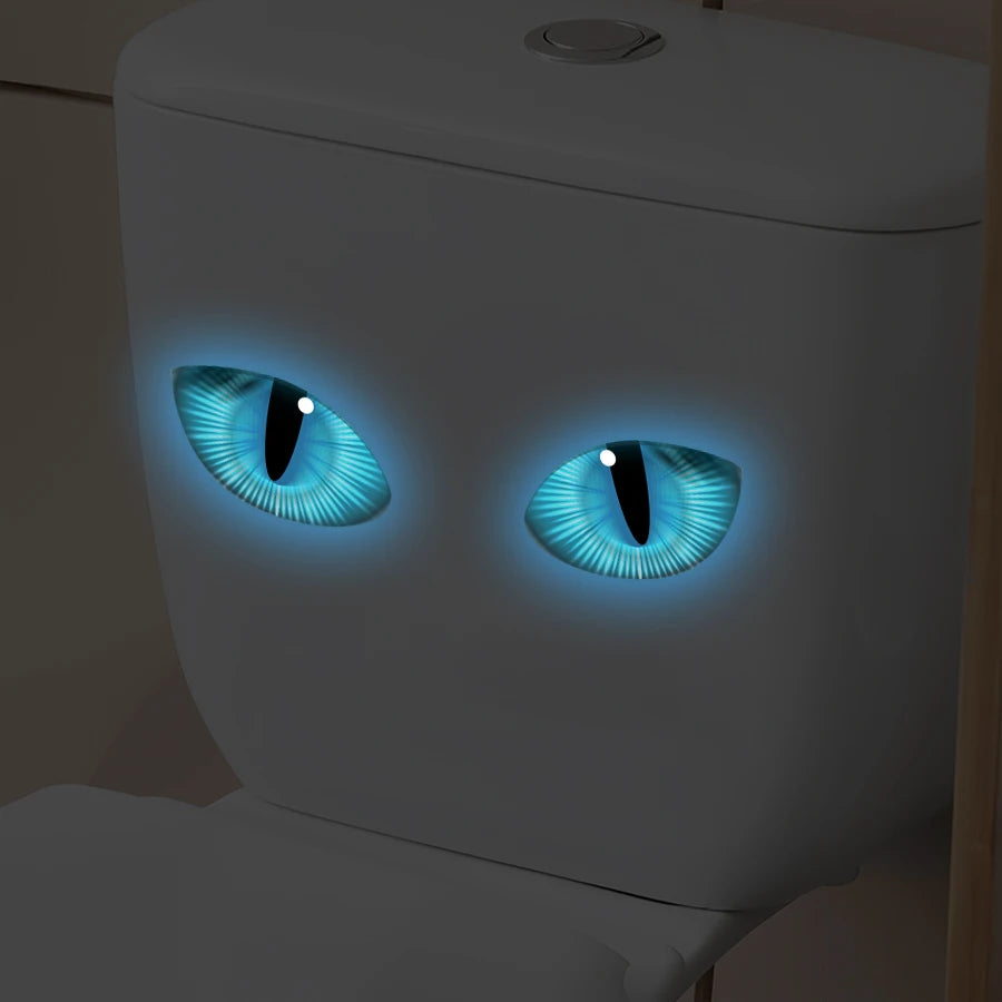 Luminous Blue Eye Wall Decals - Glow In Dark  stickers  For Home Office Kitchenor kids Decor