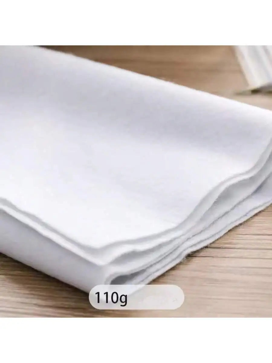110gsm50*100cm Single Side Adhesive Cotton Batting  Filler Perfect For Purse Craft DIY Fabric