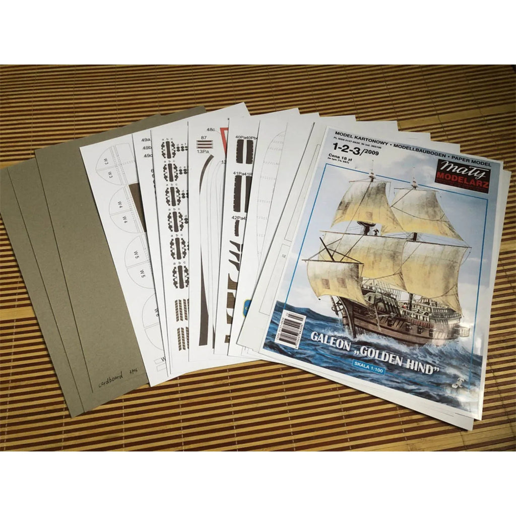 Paper boat model DIY battleship paper model sailboat model Unassembled Kit