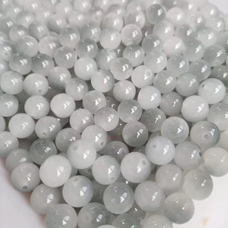 50pcs 8/10mm Dual Color Glass Round Loose Spacer Beads Jewelry Making