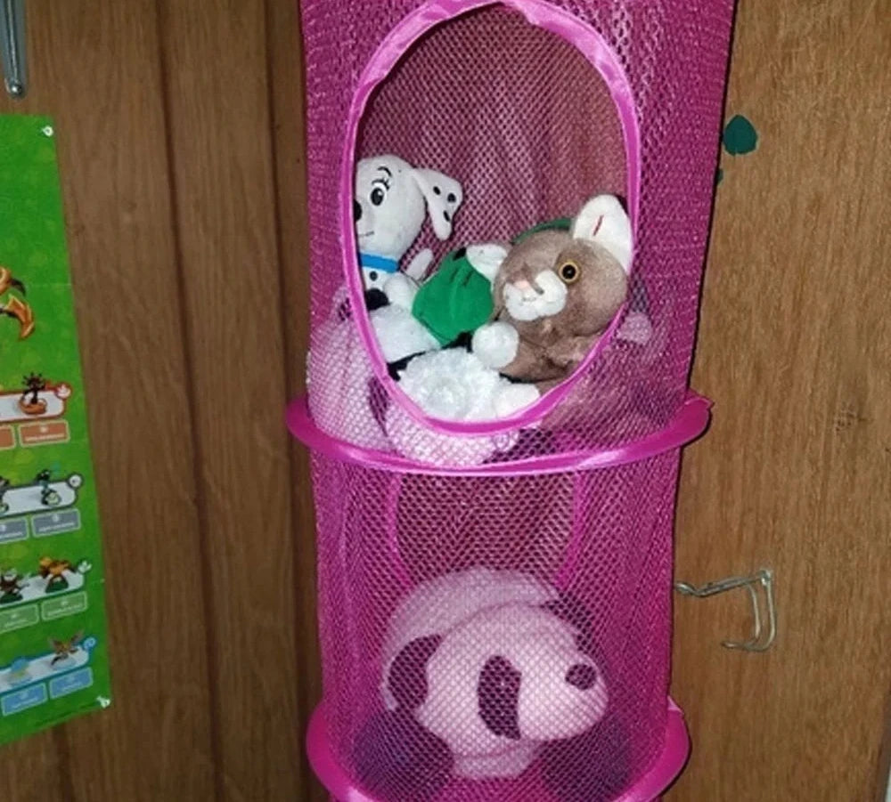 Net Hanging Multi-layer Storage Hanging Cage Cylindrica, Kid Toy , crafts Basket