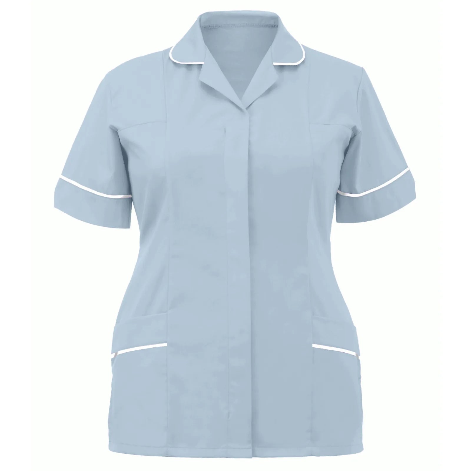 Women Nurses Uniform Clinic Care Clothing T-Shirt Summer Ladies Lapel Short Sleeve Scrubs Tops Work Wear Nursing Uniforms