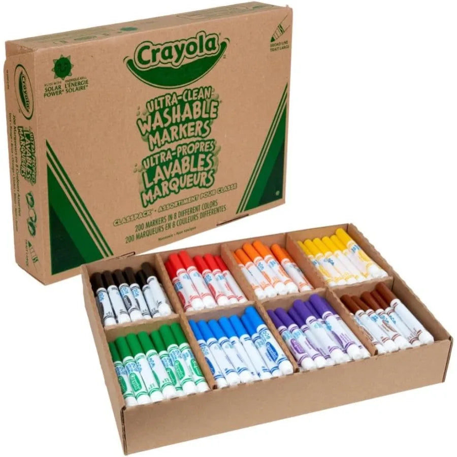 Washable Markers - 200ct Bulfor 8 Assorted Colors