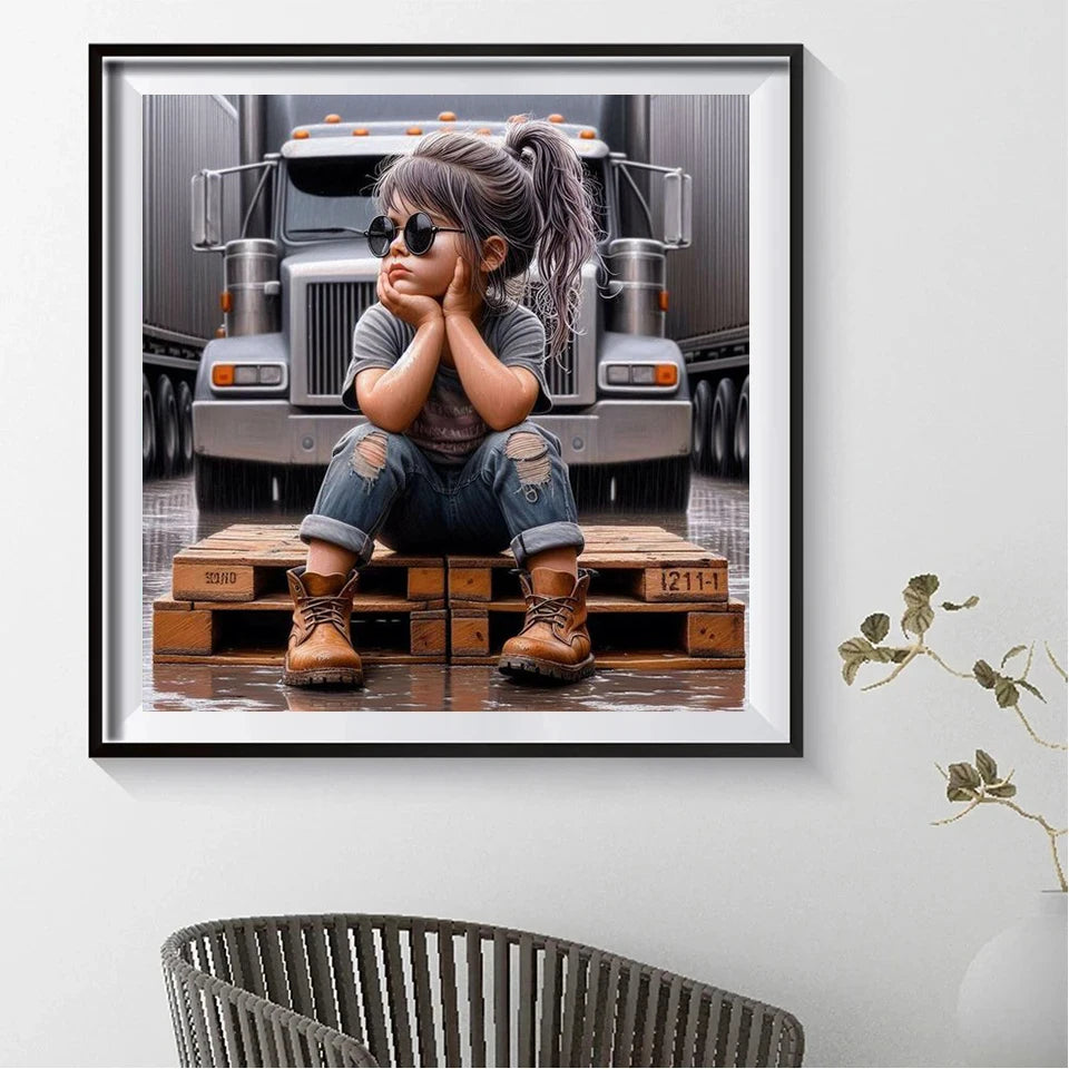 Cool Girl 5D DIY Diamond Painting Full Diamond Mosaic Embroidery Steampunk Girl Cross Stitch Kits Set Art