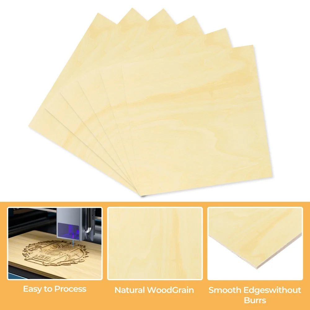 Basswood Sheets for Craft 3mm Thick Unfinished Wood