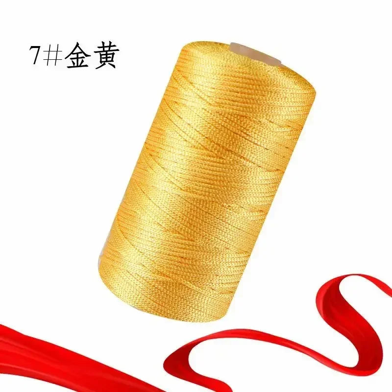 New Summer Crochet Yarn 1.5mm Thin Ice Cotton Thread for Hand Knitting Bag Hat Shoes 100g Hollow Line Colorful Nylon Cord