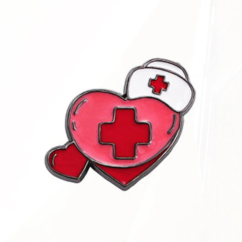 Stethoscope First Aid kit Cat Nurse Dog Doctor Animal Patient Medical Badge  Metal Pin
